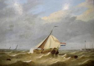 MIEDEMA Rein 1835-1912,Zeilschip op zee,1875,Venduehuis NL 2022-02-22