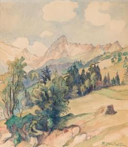 MIEDZYBLOCKI Adam 1883-1956,Mountain landscape,Desa Unicum PL 2018-06-14