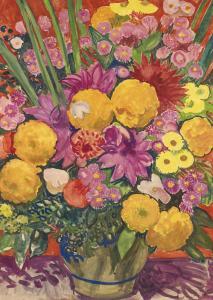 Mieg Peter 1906-1990,BLUMENSTILLLEBEN,1973,Sotheby's GB 2017-12-05