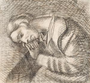 MIERZEJEWSKI Jacek,Portrait of a wife (Recto) / Sketch of a portrait ,1914,Desa Unicum 2022-11-15