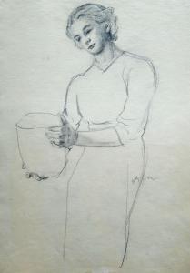 Miesnieks Karlis 1887-1977,With a mug,1926,Antonija LV 2019-05-03