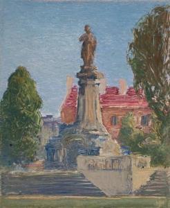 MIESZKOWSKI Juliusz Marian 1906-1992,Adam Mickiewicz monument in Warsaw,1960,Desa Unicum 2019-03-21