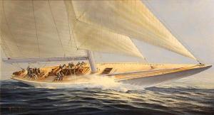 MIFF B.Allen 1900-1900,Yacht at full sail,Bonhams GB 2012-04-16