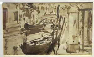 MIFFLIN Bernard John 1900,Venetian canal scene,1953,Rosebery's GB 2010-02-02