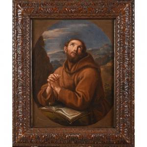 MIGNARD Pierre le Romain I 1612-1695,Saint François d\’Assise en prière,Herbette FR 2024-02-04