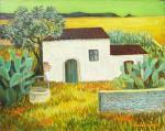MIGNECO Giuseppe 1908-1997,"paesaggio siciliano",1979,Peter Gallery IT 2011-05-03