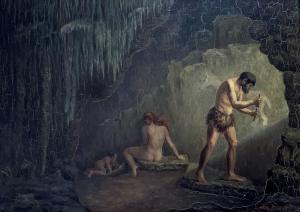 MIGNON ABEL 1861-1936,Le sculpteur des cavernes,1934,Picenum IT 2021-12-19