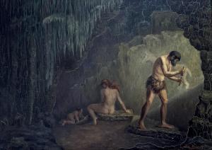 MIGNON ABEL 1861-1936,Le sculpteur des cavernes,1934,Picenum IT 2021-07-19