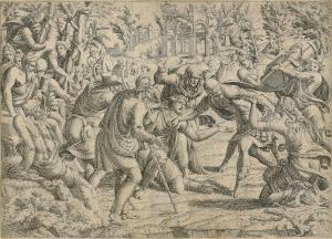 MIGNON Jean,Cassandra stopping Deiphobus from killing Paris,c.1544-45,Christie's 2019-12-10
