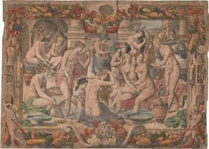 MIGNON Jean,Frauen im Bade, umgeben von einer Rahmenarchitektu,1568,Galerie Bassenge 2022-06-01