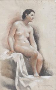 MIGNON Jules Albert,Seated nude,1942,Peter Wilson GB 2014-11-26