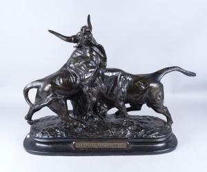 MIGNON Leon 1847-1898,Combat de taureaux romains,Monsantic BE 2024-02-18
