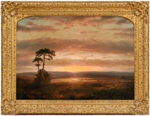 MIGNOT Louis Remy 1831-1870,Solitude or Sunset,1855,Brunk Auctions US 2009-01-03