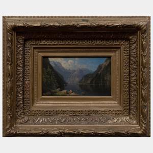 MIGNOT Louis Remy 1831-1870,Swiss Landscape,Stair Galleries US 2022-01-27
