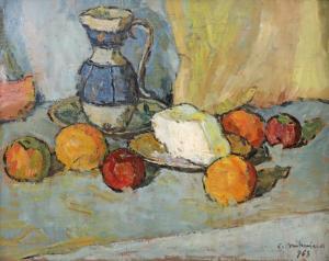 MIHALCEA BRAGă Constantin 1903-1978,Still Life with Pitcher and Fruits,1963,Artmark RO 2023-11-15