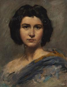MIHALOVITS Miklos 1888-1960,Portrait Of A Woman With Black Hair,1922,Pinter HU 2024-04-07