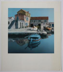 MIHANOVIC ZVONIMIR 1946,Fishing Village,1986,Il Ponte Casa D'aste Srl IT 2022-11-24