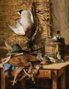 MIKESCH Fritz Friderike 1853-1891,Still Life, A Hunter's Bounty,1884,Shannon's US 2015-10-29