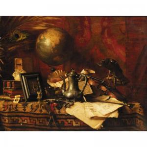 MIKESCH Fritz Friderike 1853-1891,still life with globe,1885,Sotheby's GB 2006-11-21