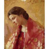 mikhailovich babut mikhail 1867,PORTRAIT OF A YOUNG WOMAN,1903,Sotheby's GB 2010-01-29