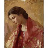 mikhailovich babut mikhail 1867,PORTRAIT OF A YOUNG WOMAN,1903,Sotheby's GB 2009-04-22