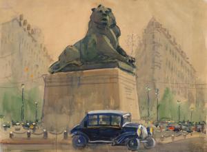 Mikhailovich Gerasimov Alexandr 1881-1963,The Lion of Belfort. Paris,1934,Sovcom RU 2023-11-23