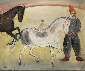 MIKHAILOVICH Rodionov Nikolai 1896-1970,In the Circus Arena,1945,Palais Dorotheum AT 2009-11-28