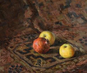 MIKHAILOVITCH LISOV Vassily 1929,Still Life, Apples and Pomegranate,Morgan O'Driscoll IE 2020-11-02