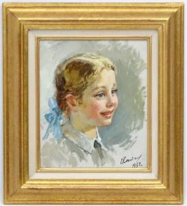 Mikhailovna Kostenko Elena 1926,Sketch of a little girl smiling,Dickins GB 2018-02-02
