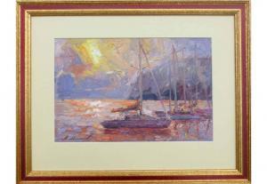 MIKHAYLOV ALEXEI 1934,Sunset by the River,Lots Road Auctions GB 2018-03-11