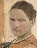 MIKLOSI MUTSCHENBACHER Odon Edmund 1881,portrait of a young woman,1916,Bonhams GB 2005-04-19