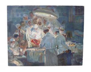 MIKLOSSY Gabor 1912-1998,medical operation scene,Batemans Auctioneers & Valuers GB 2022-11-05