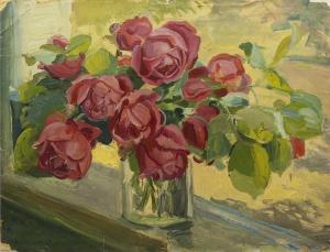 MILASHEVSKY VLADIMIR ALEKSEEVICH 1893-1976,Bouquet of roses,Russian Seasons RU 2012-11-23