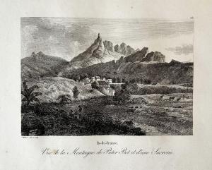 MILBERT Jacques Gerard 1766-1840,Vue de la Montagne de Pieter Bot et d'une Sucrer,1812,Eric Caudron 2024-04-02