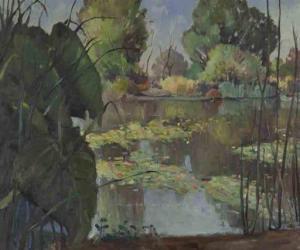 MILBURN Oliver 1883-1932,Lilies & Reflections,Dallas Auction US 2021-07-29