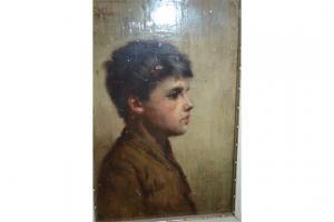MILES A.S 1900-1900,Portrait of a boy in profile,Lawrences of Bletchingley GB 2015-07-21