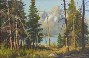 MILES Don E 1912-1990,Lake in a forest landscape,John Moran Auctioneers US 2022-09-13