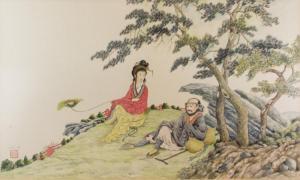 MILES Edward 1752-1828,Lan Caihe and Tieguai Li, two of the Eight Immorta,888auctions CA 2017-08-10