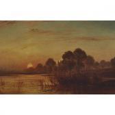 MILES JOHN CHRISTOPHER 1831-1911,SUNSET ON THE LAKE,1861,Waddington's CA 2017-09-30