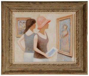 MILES Matthew 1927,Women In a Museum,Brunk Auctions US 2016-07-08