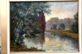 MILHAUD E,Lever de soleil sur les bords de l'Oise à Auvers,1917,Le Calvez FR 2013-06-02