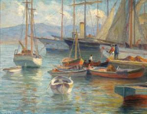 MILIADIS Stelios 1881-1965,Greek harbor scene,Bonhams GB 2008-11-11