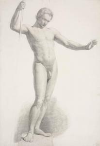 MILLAIS John Everett 1829-1896,Study of a male nude,1850,Christie's GB 2012-12-13
