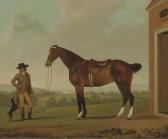 MILLAR James 1704-1805,A Groom holding a Saddled Hunter outside a Stable ,Christie's GB 2005-12-08