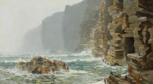 MILLAR James H.C 1884-1903,Coastal scenery from Cornwall,Bruun Rasmussen DK 2020-11-30