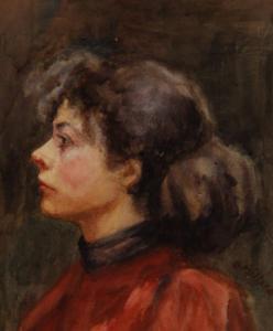 MILLARD Elsie 1893-1916,Portrait of a young woman,Burstow and Hewett GB 2009-10-21