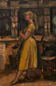 MILLARD Patrick Ferguson 1902-1977,Lady in yellow dress,Mallams GB 2019-12-05