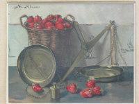 MILLENAAR Peter Wilhelm 1887,Still life study of a basket of strawberries,Peter Francis 2013-03-26