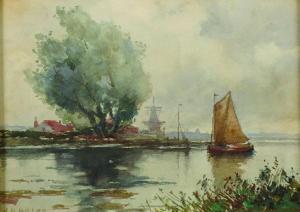 MILLER A.H 1800-1900,A Dutch Canal Scene,John Nicholson GB 2016-01-28