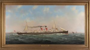 MILLER CAPT. Charles Keith 1836-1907,Portrait of the S.S. Donegal,1904,Eldred's US 2022-08-05